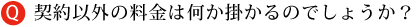 契約以外の料金は何か掛かるのでしょうか